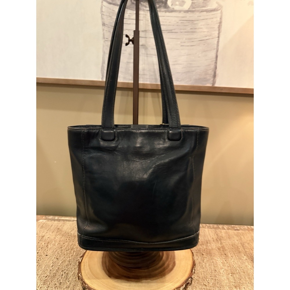 Vintage Coach Bleeker Bucket Bag Leather Shoulder Tote Purse 9305 Black - Picture 4 of 16